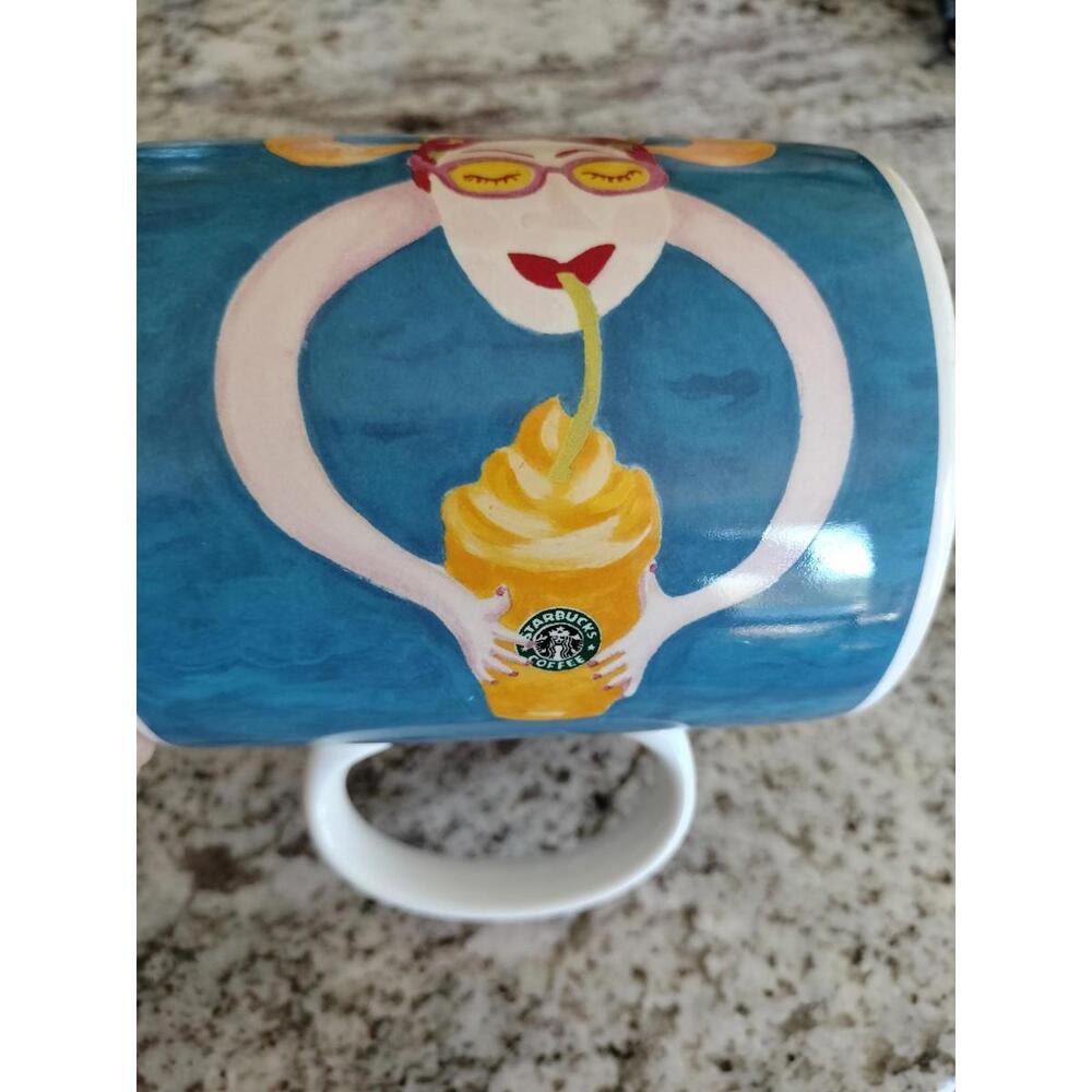 Starbucks Japan 2002 Exclusive Mermaid Mug Pop Art Rare Shareholder Gift Y2K HTF